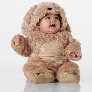 Pottery Barn Kids Plush Bear Costume in Light Tan